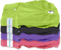 Teamoy Female Dog Diapers, Washable Doggie Period Diaper - S (Pack of 4) / Black+ Purple+ Green+ Rose Red (4pcs) - image 2