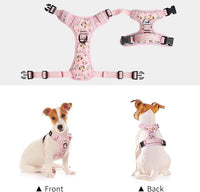 Timos Dog Harness, No-Pull Pet Harness with 2 Leash Clips, Adjustable Soft Padded Dog Vest, Reflective Outdoor Pet Oxford Vest with Easy Control Handle Pink XS