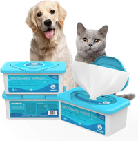 Pet Wipes for Dogs & Cats - Natural / 1 Box-100 Count