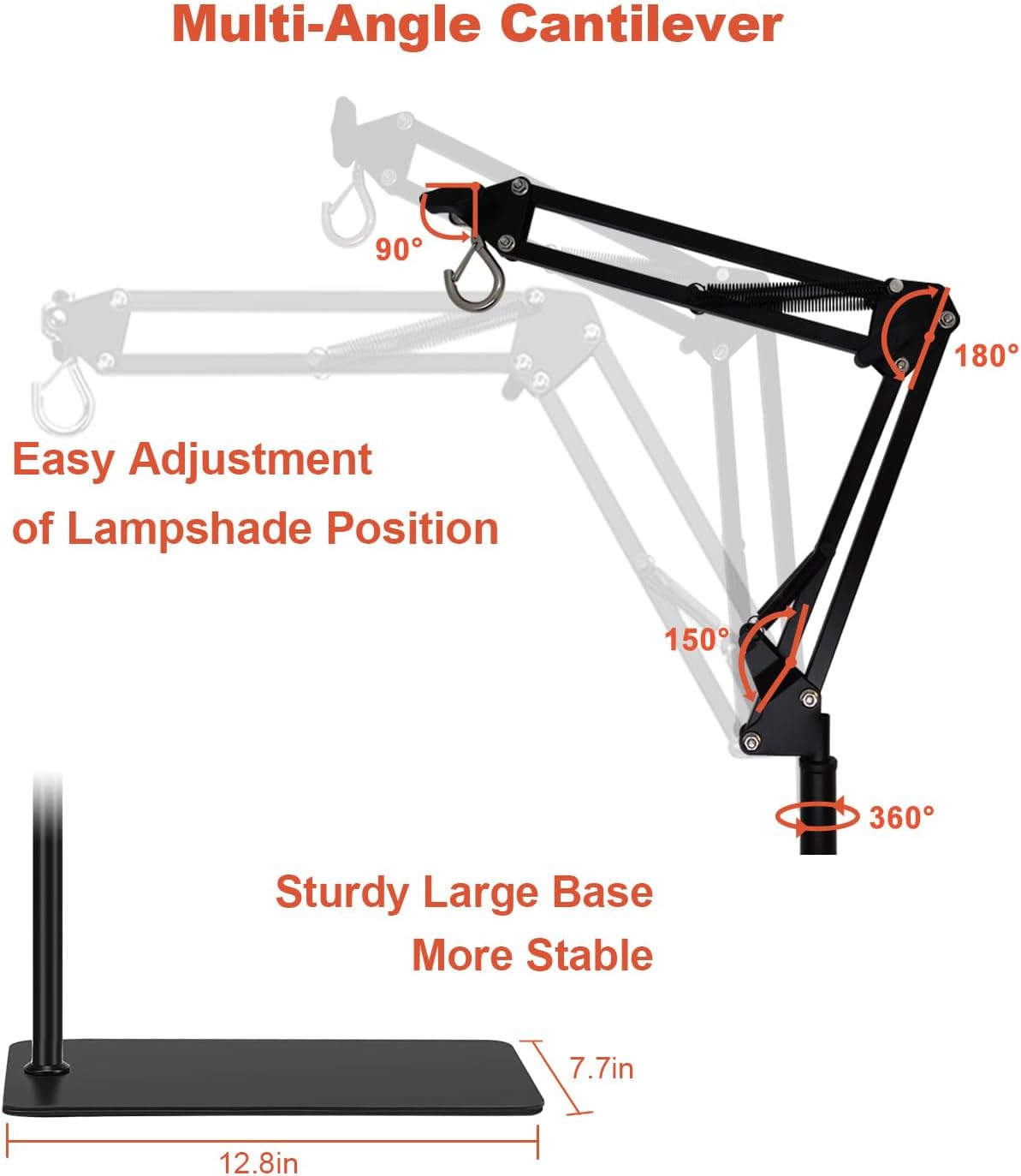 Reptile Heat Lamp Stand, Adjustable 16"- 31" H - XXL - image 3