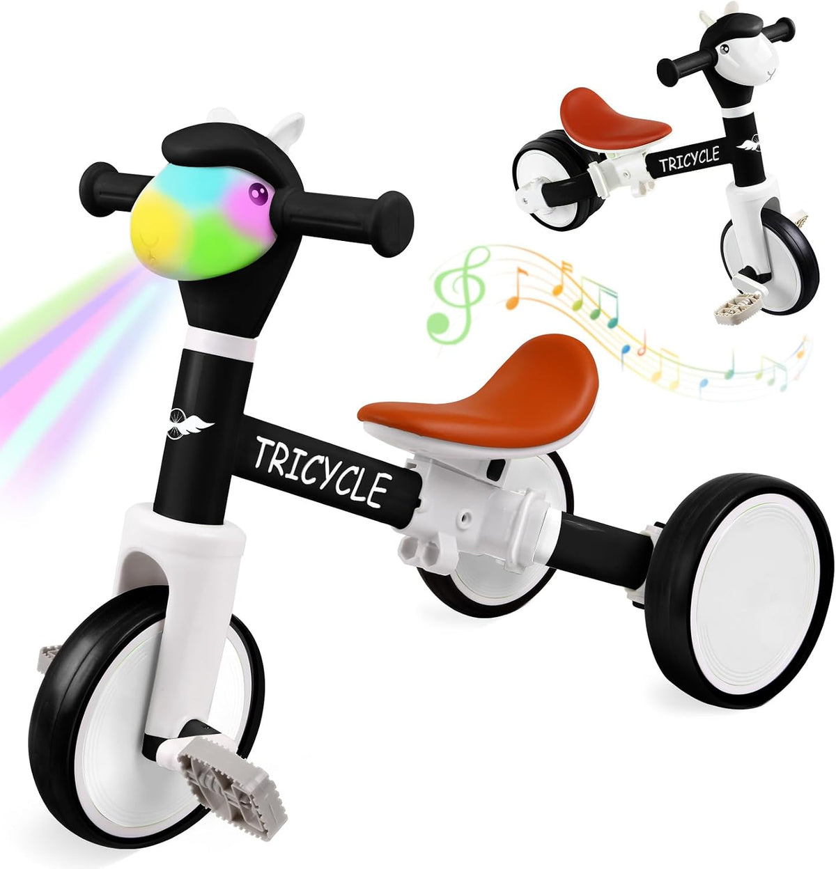 Tricycle for Kids 1-3 Year Olds - Basic Black