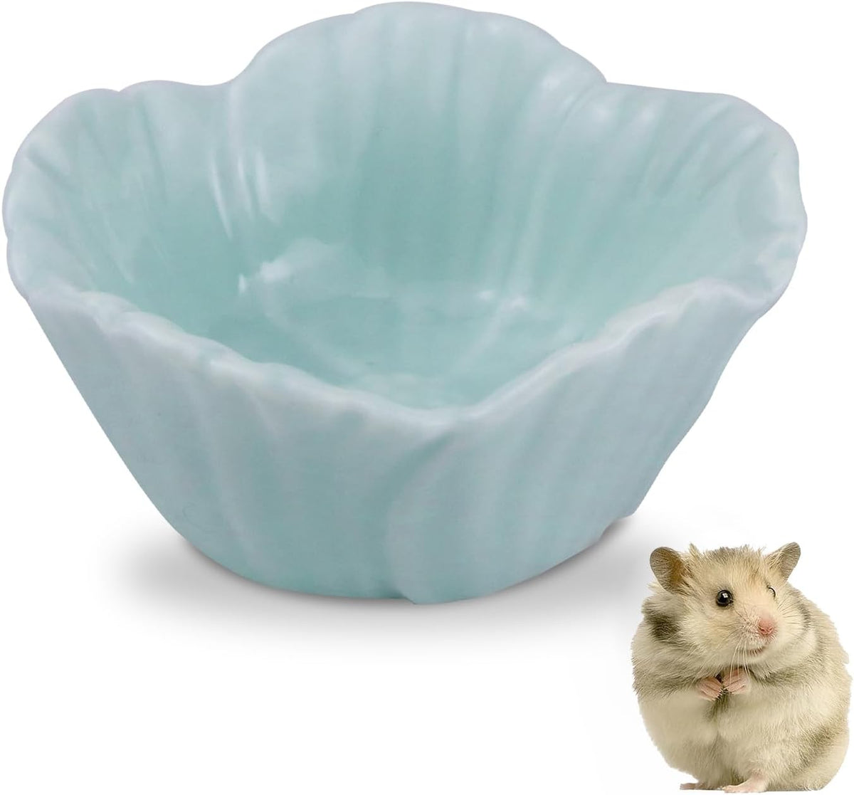 Small Ceramic Pet Hamster Bowl - s,1pc / Blue