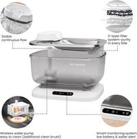 PET Marvel Wireless Sensing Dog Water Fountain for Large Dogs, 7L/1.8Gal/230oz Big Automatic Pet Water Dispenser for Multi Cats, Stainless Steel Filtered Drinking Bowl Wireless Pump F2 V2