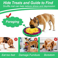 Vivifying Snuffle Mat for Dogs - Yellow&Purple - image 4