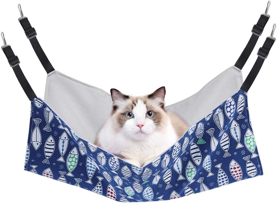 Cat Hammock Bed for Cage, 22x18 inch Adjustable Hanging Cat Hammock – Essentials for Cats