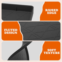 2 Pack Silicone Cat Litter Mat 34 x 22 in, Easy to Clean - Black / 1 Pack - image 2
