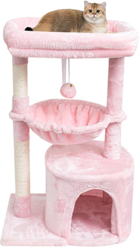 SYANDLVY Small Cat Tree for Indoor Cats - 29.6" / Pink