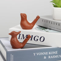 KVMORZE ceramic bird water whistles, set of 2 clay bird-shaped warbler whistles - view 2