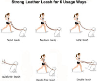 Multi Function 8ft Leather Dog Leash - Black / 8ft*1/2inch - image 3