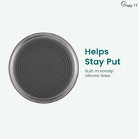Nonslip Stainless Steel Dog Bowls, 3.8 US Cup Each - 7.6 Cup - image 2