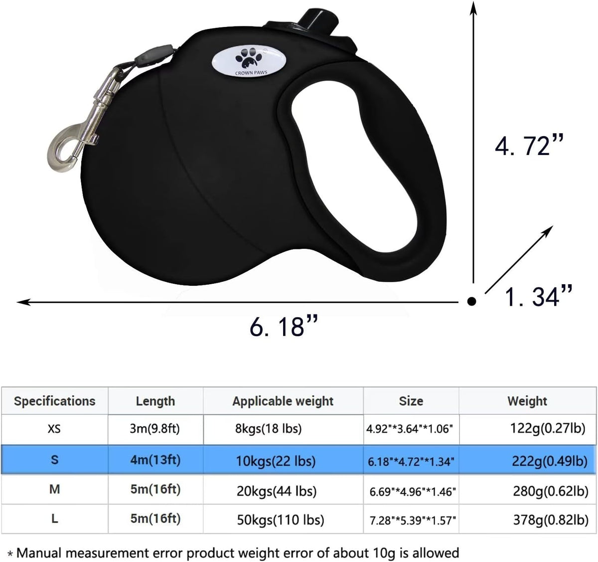 Retractable Dog Leash, Small Dog - Small / black - image 2