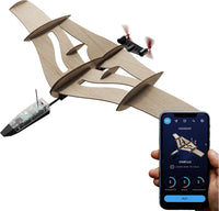 POWERUP 4.0 Dragon Paper Airplane Kit Smartphone App Controlled RC - Starflux Balsa Kit