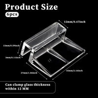 Sliverdew 6 PCS Aquarium Lid Clips, Plastic Fish Tank Cover - for 12mm thickness - image 2