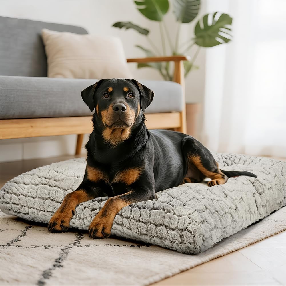 Dog Bed Crate Pad for Small Dogs 24"x18" Coffee – Essentials for Dogs - X-Large 42"x28" / Coffee - image 3