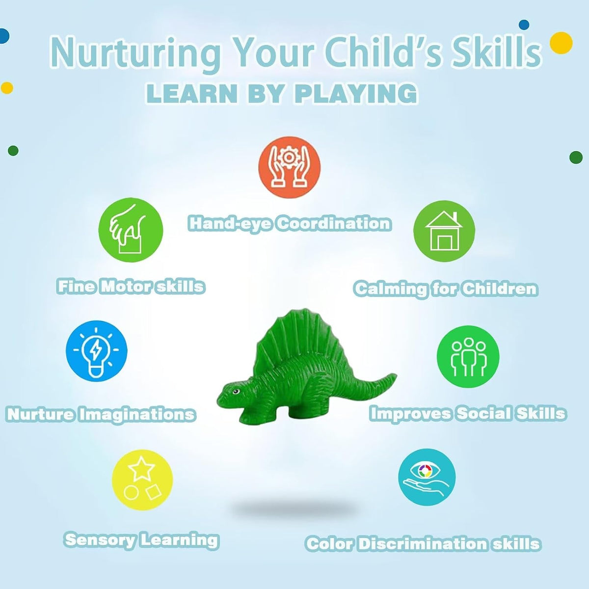 Unleash Creativity with 6 Unique Dino Molds Dough Toys Dough - 23pcs+Dinosaur - image 4