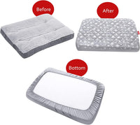 Waterproof Dog Bed Covers Replacement Lovely Grey Star Print - Grey Star / 29 x 41 x 6 inch - image 3