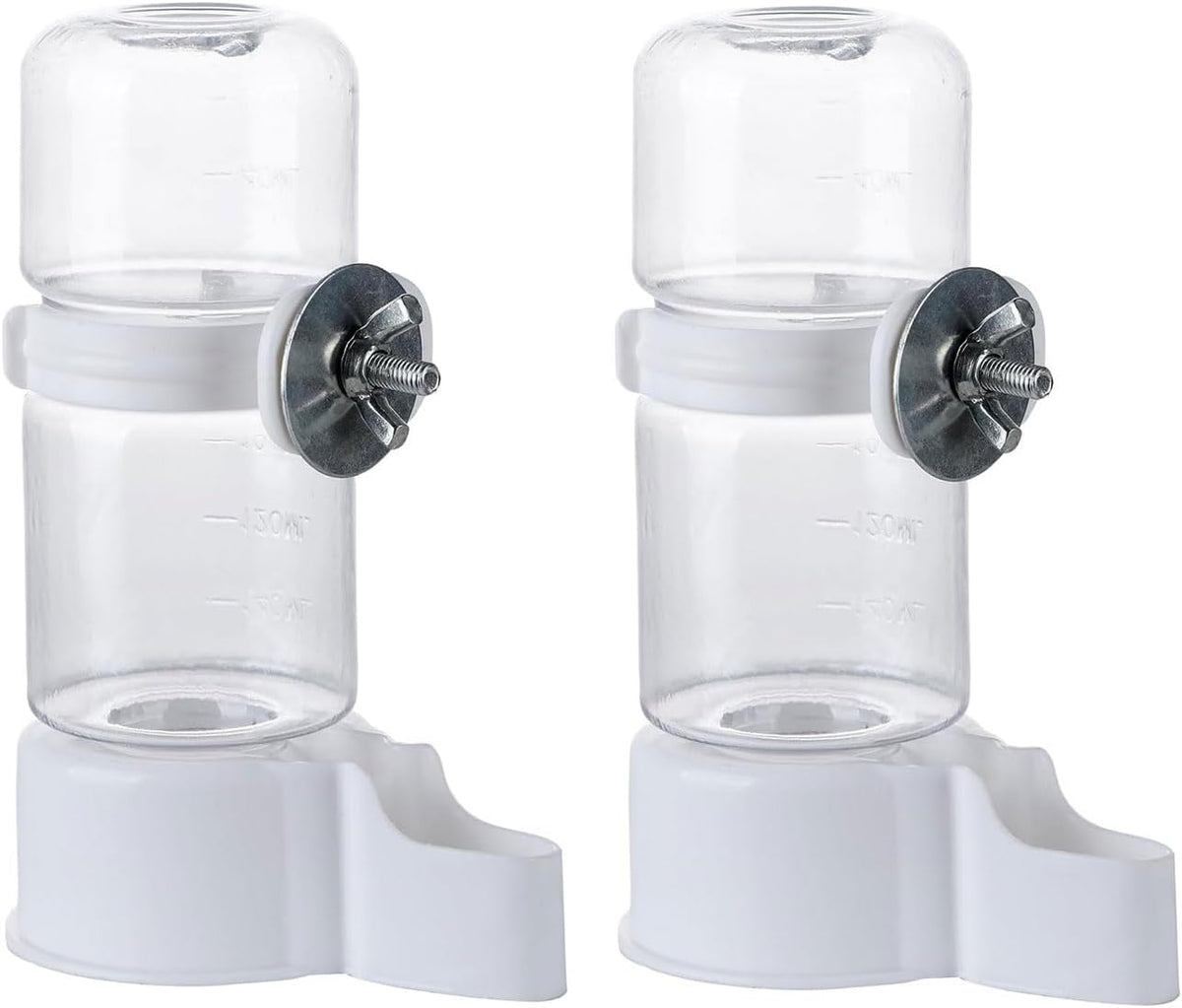 Automatic Bird Feeder and Water Dispenser, Budgie, Lovebirds - White 140ml