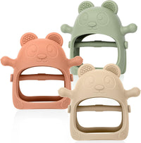 Eascrozn 3 Pack Baby Teething Toys for 3+ Months - Pink