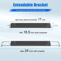 AQUANEAT LED Aquarium Light for 12 Inch Fish Tank - 18"-24" (Pack of 2) - image 2