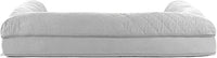 Furhaven Cooling Gel Dog Bed for Large Dogs w/ Removable Bolsters & Washable Cover, For Dogs Up to 95 lbs - Quilted Sofa - Silver Gray, Jumbo/XL
