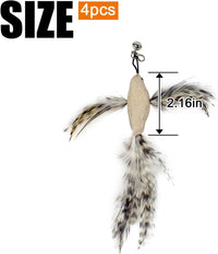 TTcat 3 Pack Grasshopper Cat Wand Refills - 4Pcs Flying Birds - image 2