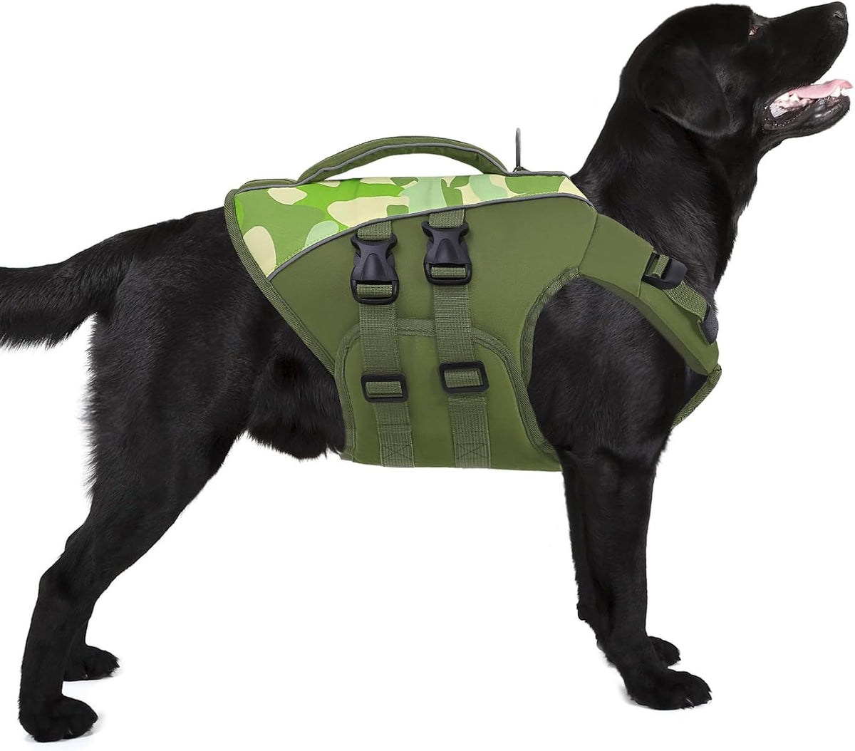 Dog Life Jacket Medium,Ripstop Dog Flotation Vest for Medium Dogs – Essentials for Dogs - XX-Large / Green Camouflage
