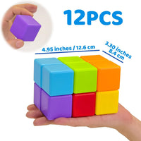Magnetic Building Blocks Large - Multicolor - 12 Pieces - image 3