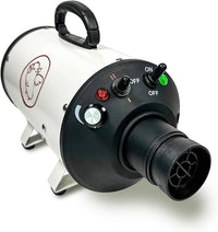 Flying Pig High Velocity Dog Pet Grooming Dryer w/Heater (Flying One, White w/Burgundy Logo)