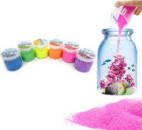 JULAN 6 Pack Magic Sand - Space & Colored Sand Toys for Kids & Adults - 6 Colors – Daily Care for Fish