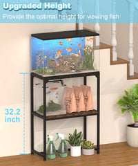 Mondazie 20-30 Gallon Fish Tank Stand, 30" L x 12" W x 32.2" H - Standard 20 Gal Black - image 3