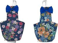 2 PCS Floral Parrot Diapers Bird Flight Suit Diaper Blue&Green Reusable Inner Layer Parrot for Parakeet Parrot Mini Macaw, Medium