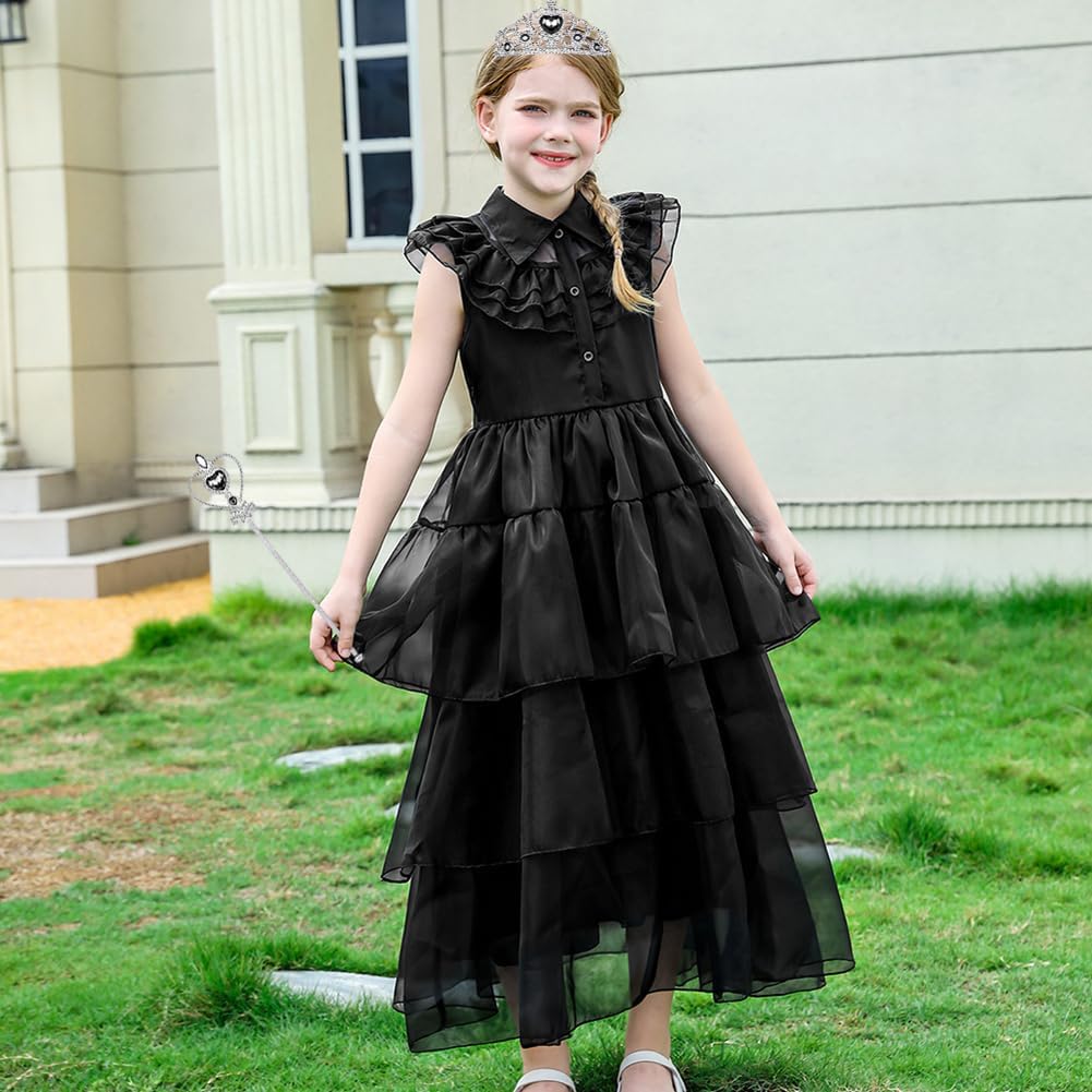 Princess Anna Costume Dress up Accessories for Girls Anna Cosplay - Black - image 2