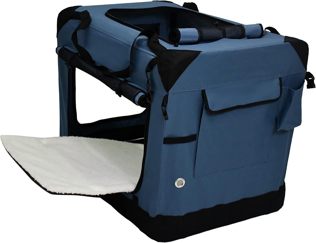 EliteField 4-door folding soft dog crate with curtains, 42 inch - view 4