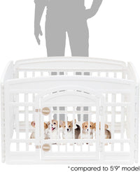 IRIS USA 4-Panel Dog Playpen, Pet Enclosure - 4 Panel - 24" H / White - image 2