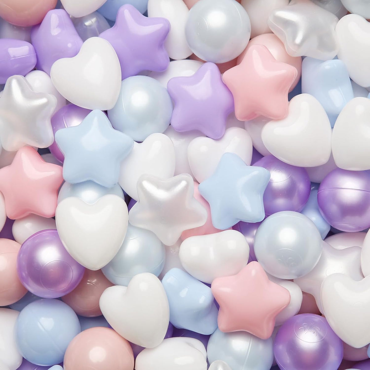 TRENDPLAY ball pit balls in star, heart and round shapes with pastel colors - view 6