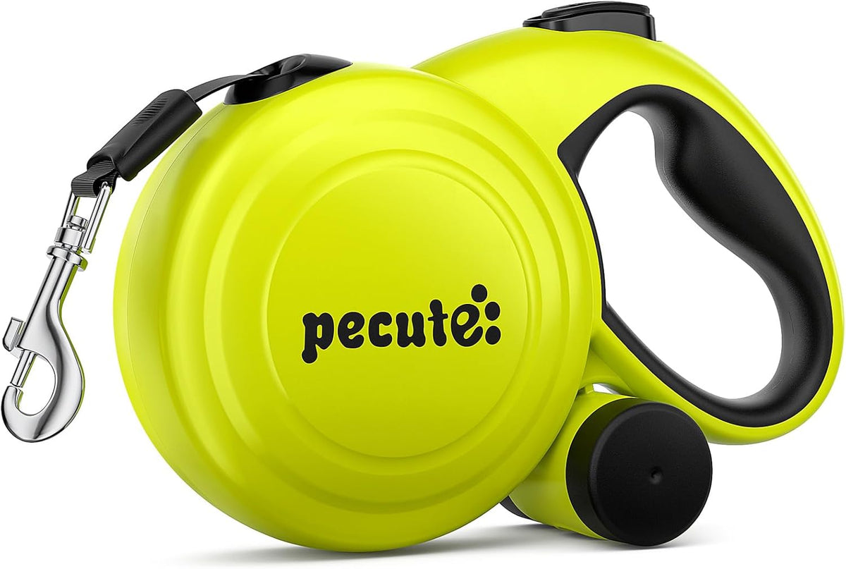 32ft Retractable Dog Leash with Reflective Strips - Green / 32ft | 110 lbs max