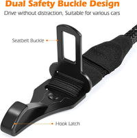 Dog Seat Belt for Car, Durable Rope Dog Car Harness for Vehicle – Essentials for Dogs - Black / 1 Pack - image 2