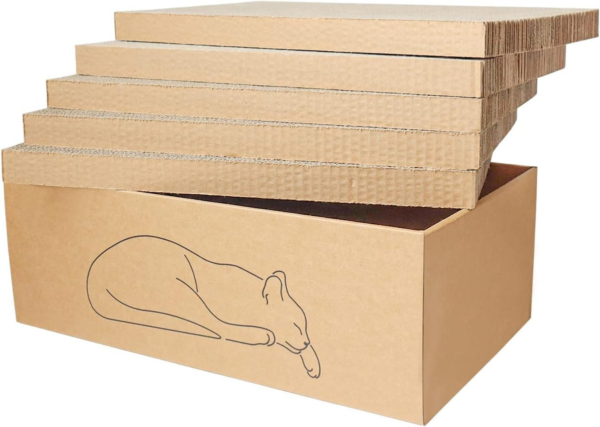 5 Packs in 1 Cat Scratch Pad with Box for Indoor Cats - 5 in 1 / with Box