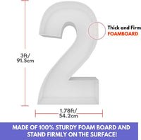 JoyBox Design 3FT DIY Mosaic Balloon Number 1 Frame - Number 2 - image 4