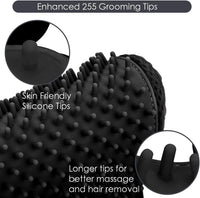 Pet Hair Removal Glove with 255 Silicone Tips for Dogs & Cats - Black - image 3