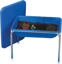 Children's Factory 18 inch small blue sensory table with lid on galvanized steel frame - view 4