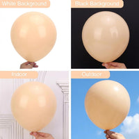 RUBFAC White Balloons Different Sizes 135pcs for Birthday Arch – Fun for Kids & Family - Nude - image 4