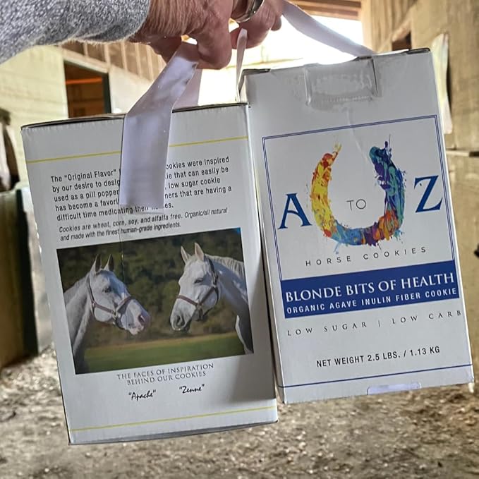 Horse Treats, Blonde Bits of Health, Low Carb/Sugar, A Softer Cookie, Wheat, Corn, Soy & Alfalfa Free, Made with Cinnamon & Agave, All Natural Ingredients, 15 lb