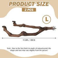PINVNBY 3 Sizes Natural Parrot Perch Grape Wood Bird Stand Pole - 11.8in - image 2