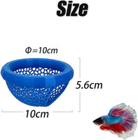 Aquarium Floating Betta Fish Skins, Betta or Shrimp Feeder, Cave and Hammock, Small Fish Feeding Rings, Aquarium Hiding Feeding Decorative Accessories (Blue)