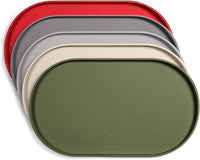 DogBuddy Dog Food Mat, Waterproof Dog Bowl Mat - 32"L x 19"W / Khaki Green