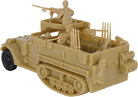 BMC Toys WW2 US M3 halftrack plastic army vehicle in tan - view 9