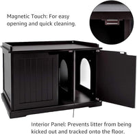 unipaws Cat Litter Box Enclosure Furniture, Cat Washroom, Hidden Litter Box Cover, Cabinet for Large Cat, Dog Proof Cat Litter Boxes, Hideaway Litter Box, Cat House