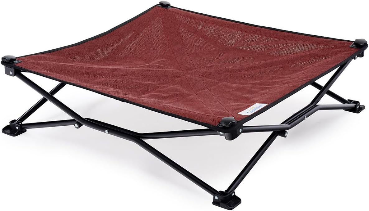 Coolaroo On-The-Go Elevated Dog Bed - Medium / Brick