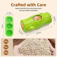 Durable Dog Puzzle Toy for Medium/Large Dogs – Essentials for Dogs - Green / Tree stump 1 Pack - image 4
